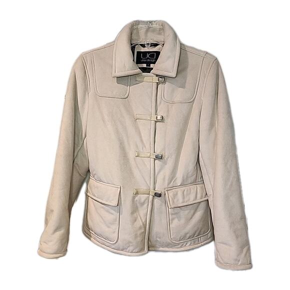 Utex Design Faux Micro Suede/Fur Leopard Print Interior Jacket Size Small (READ) - Picture 1 of 7